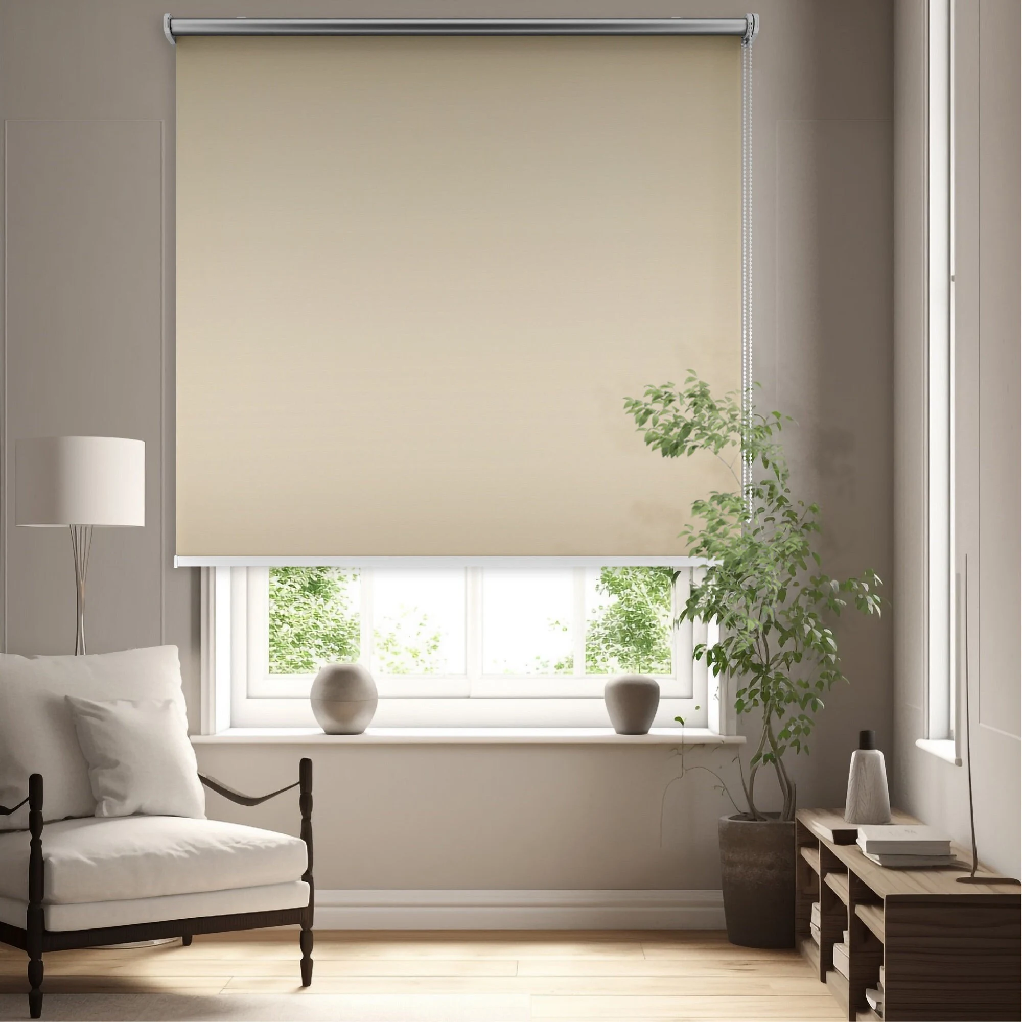 Roller blinds for interior windows